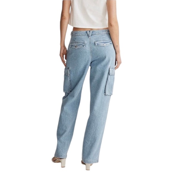 MADEWELL Low Slung Cargo Wide Leg Light-wash Loose fit Jeans 29 - Picture 10 of 11